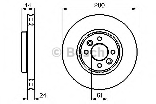 0986478590 BOSCH Тормозной диск