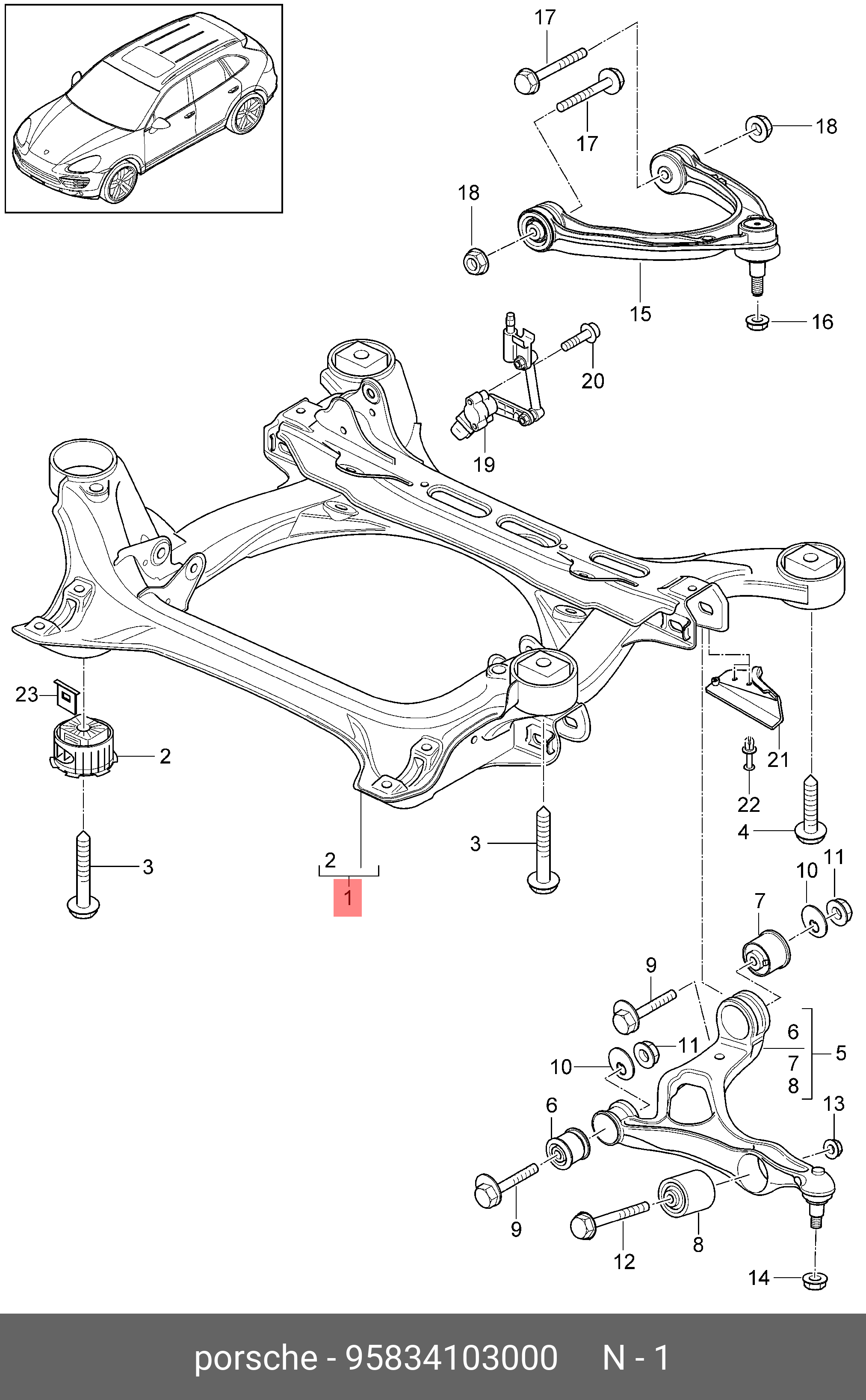 95834103000 PORSCHE Деталь
