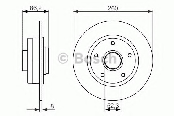 0986479684 BOSCH Тормозной диск