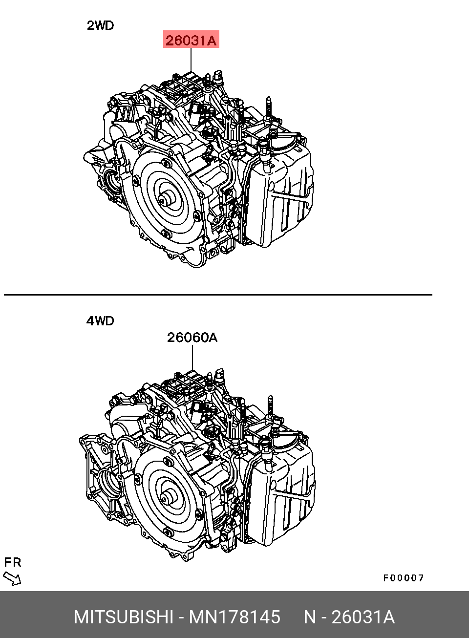 Torque mitsubishi. 26031a Torque Converter & Automatic Transaxle ASSYКУПИТЬ контрактную запчасть