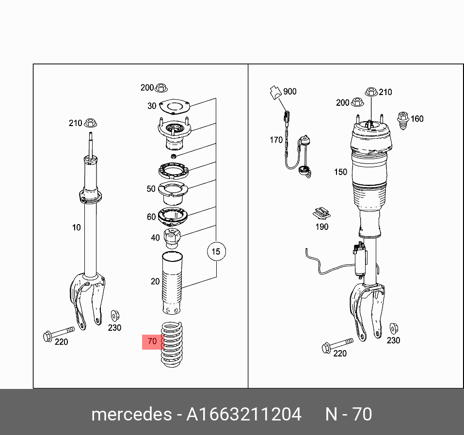 A1663211204 MERCEDES-BENZ ПРУЖИНА ПОДВЕСКИ