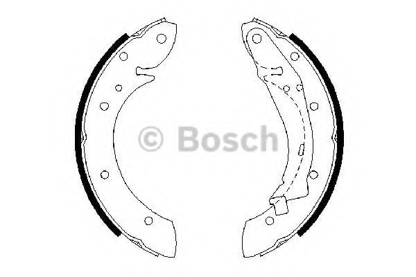 0986487552 BOSCH Колодки тормозные барабанные, комплект