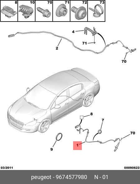 9674577980 PEUGEOT-CITROEN ABR SENSOR