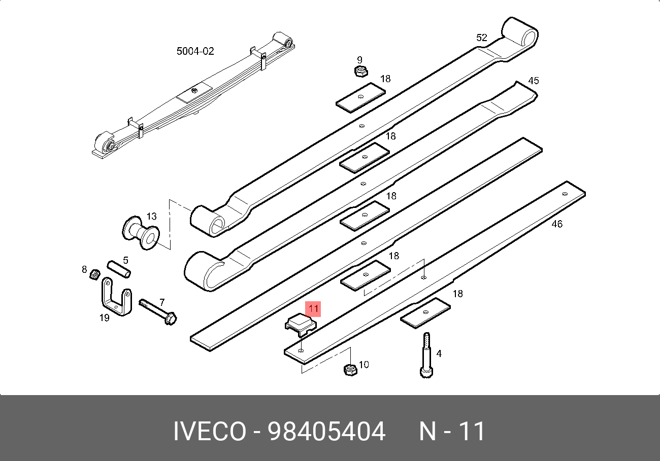 98405404 IVECO Сайлентблок подвески рессоры