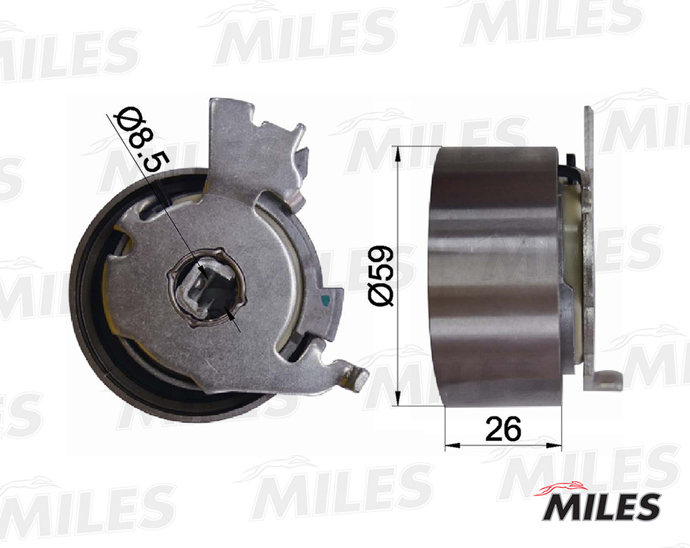 AG02062 MILES Ролик ремня ГРМ