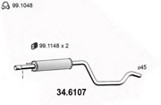346107 ASSO (1/2 ОЕ дет) Гл ср ч Opel Meriva 1.6i 03-05