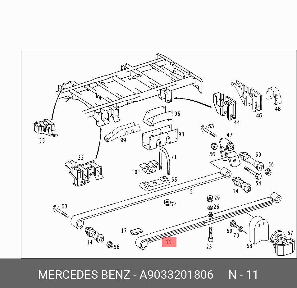 A9033201806 MERCEDES-BENZ РЕССОРА