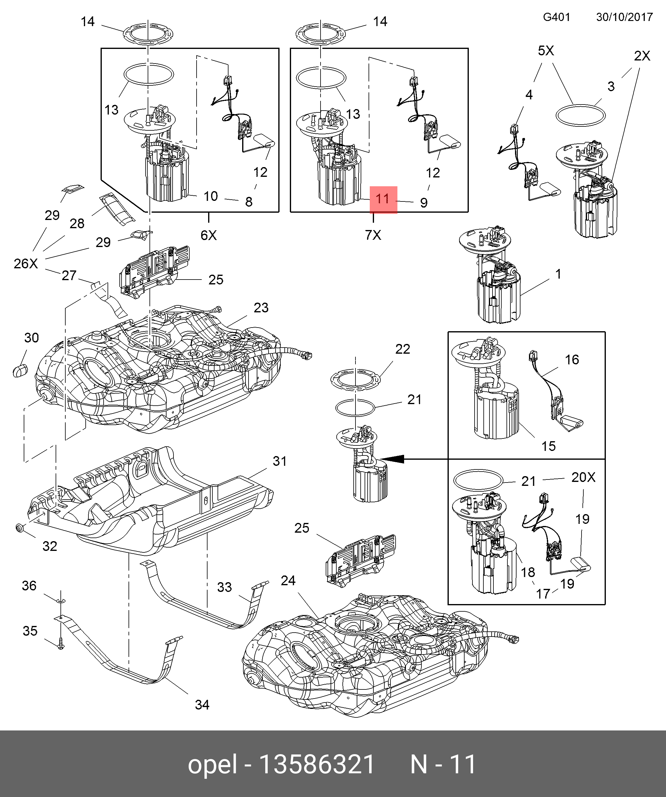 13586321 OPEL Бензонасос электрический с датчиком уровня топлива / OPEL Astra-J 1,4 NEL,NET/1,6 LET 13586321 OPEL Бензонасос электрический с датчиком уровня топлива / OPEL Astra-J 1,4 NEL,NET/1,6 LET