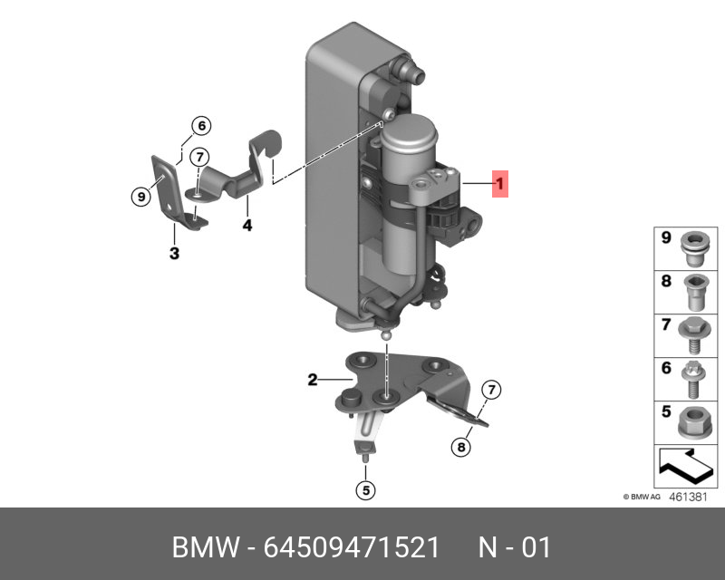 64509471521 BMW KONDENSATOR KLIMAANLAGE MIT TROCKNER