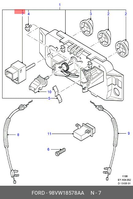 98VW18578AA FORD Регулятор скорости электромотора отопителя салона