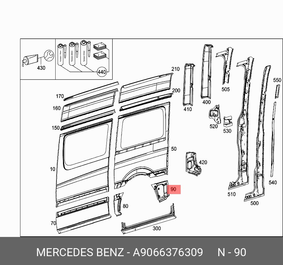 A9066376309 MERCEDES-BENZ ПАНЕЛЬ ДВЕРИ
