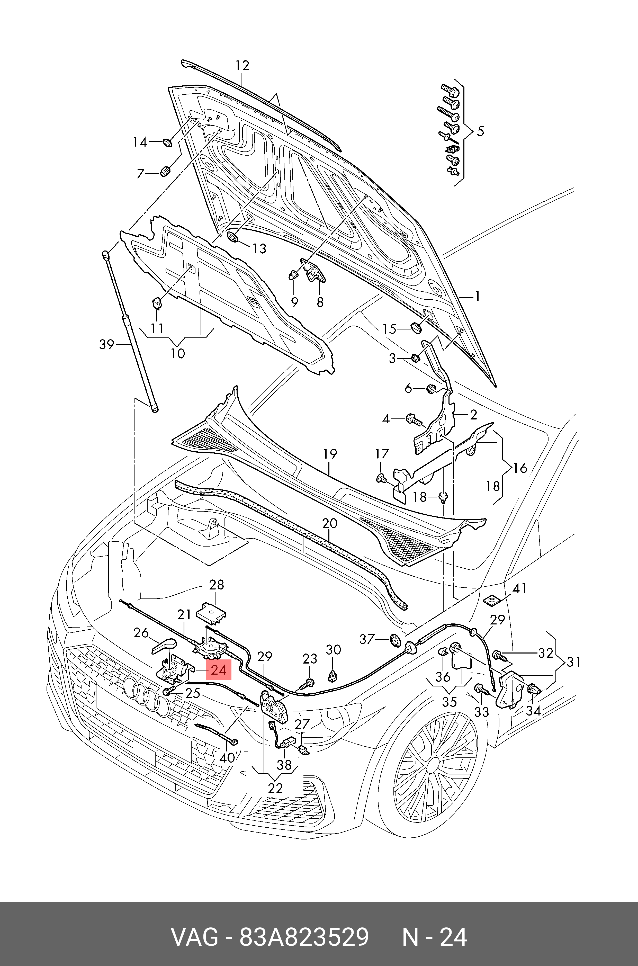 83A823529 VAG Корпус кнопки отпирания купить в интернет-магазине AvtoTO