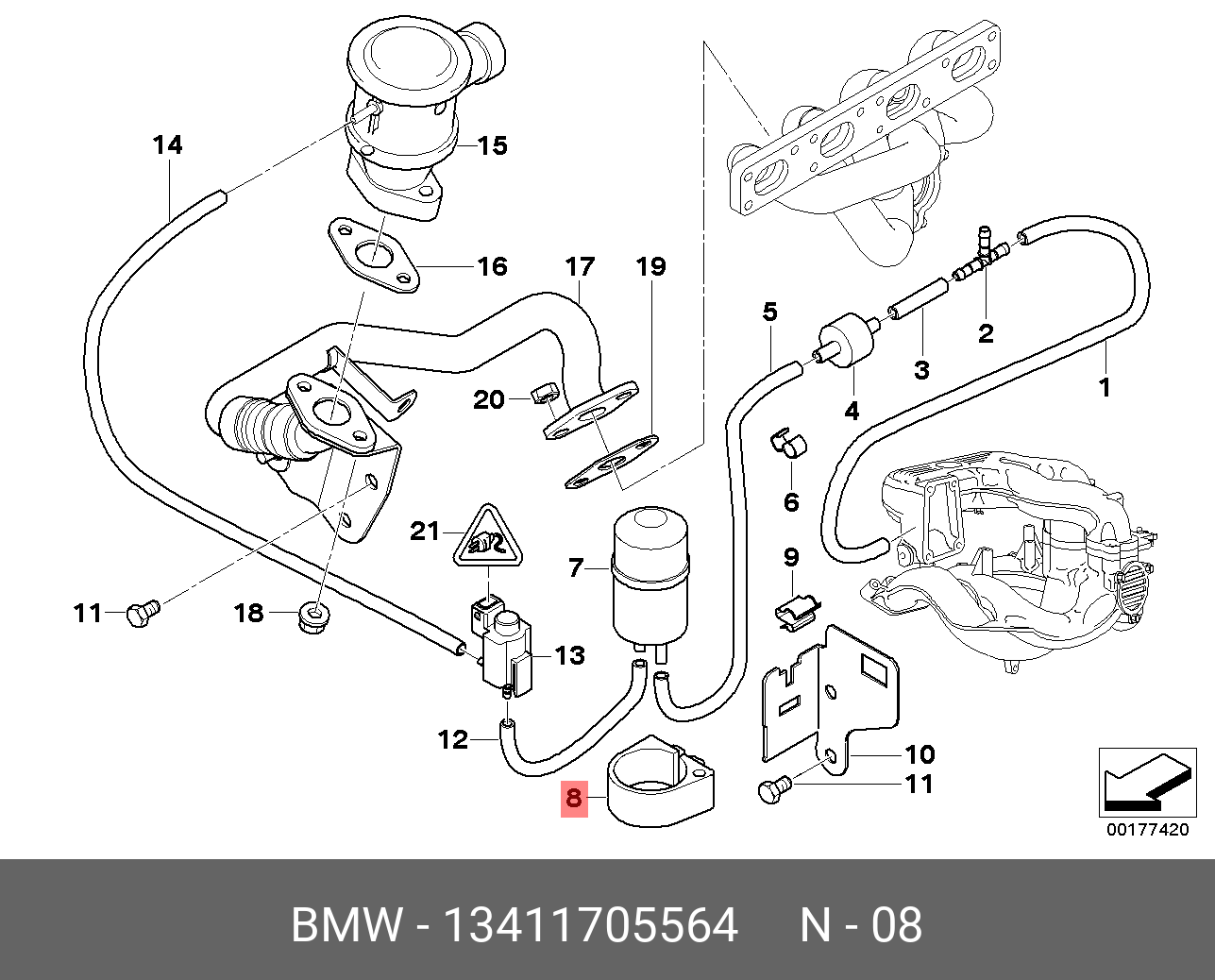 11 78 б. BMW m43 вакуумные шланги. BMW e46 вакуумная система. BMW m54 вакуумная система. БМВ х5 е53 система воздуха.