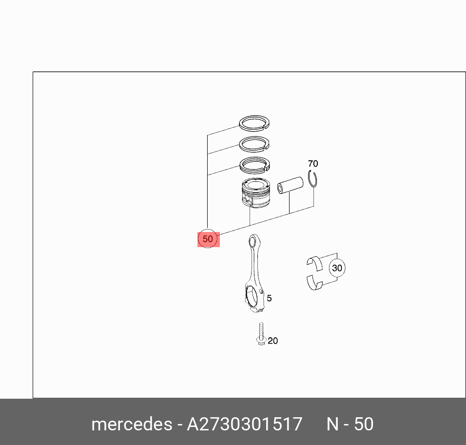 A2730301517 MERCEDES-BENZ ПОРШНИ