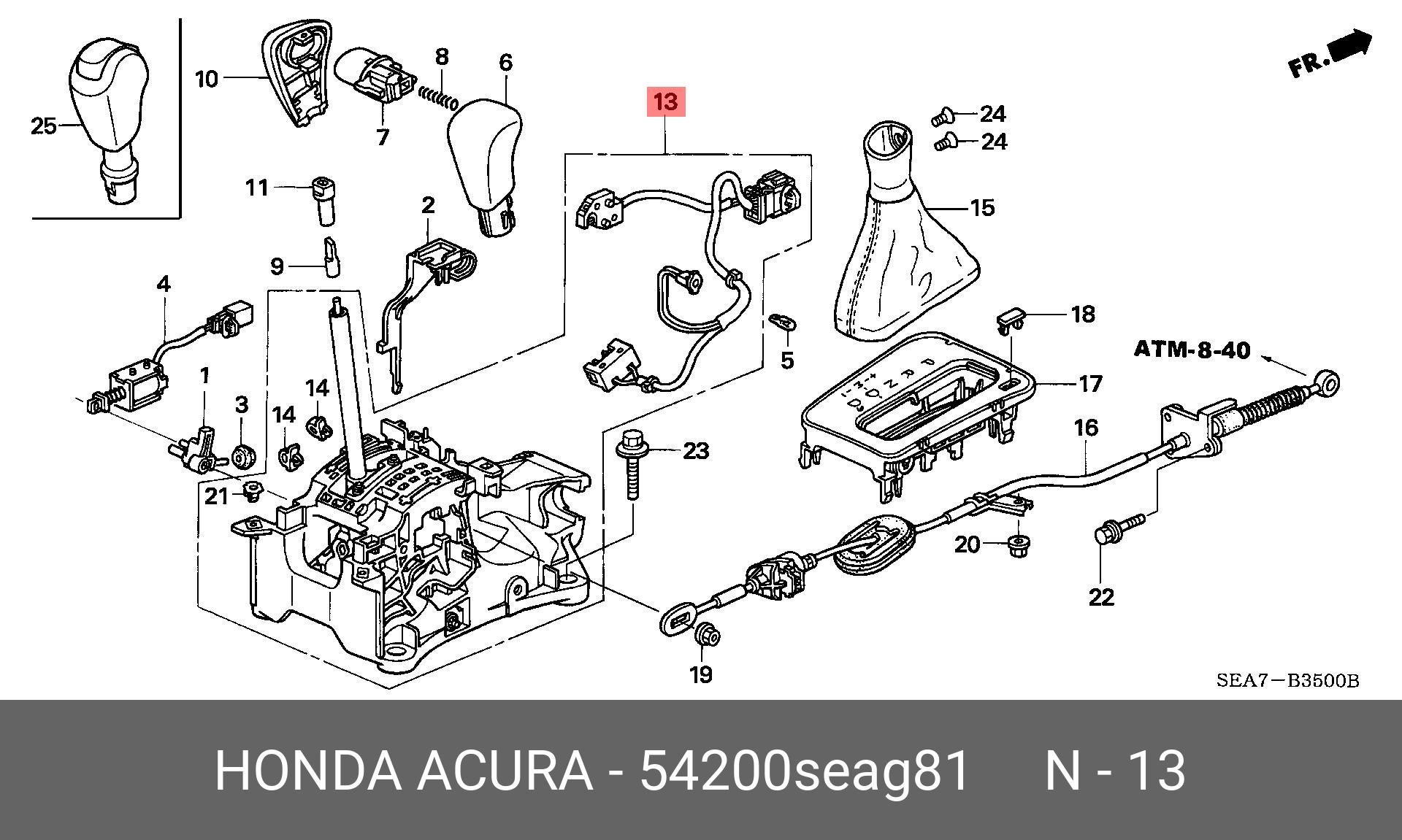 54200SEAG81 HONDA BRACKET SET, BASE