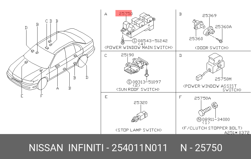 254011N011 NISSAN 