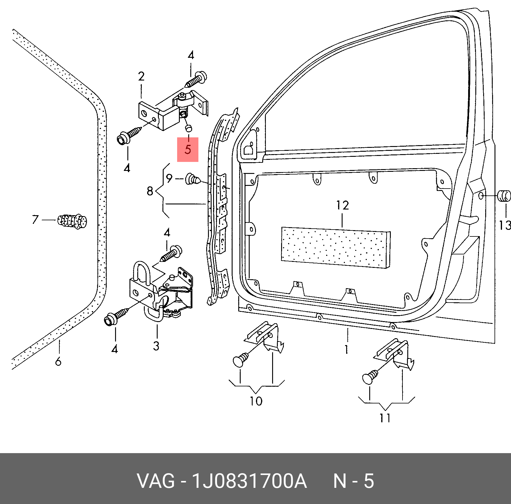 1J0831700A VAG Болт