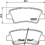 8DB355020371 HELLA Комплект тормозных колодок