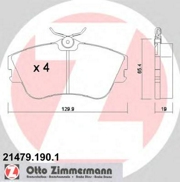 214791901 ZIMMERMANN Комплект тормозных колодок