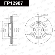 Диск тормозной передний FAP FP12987