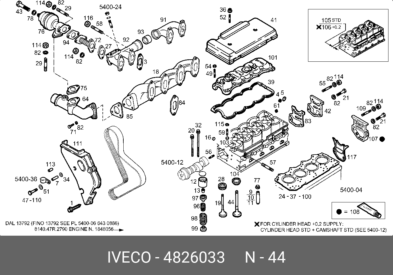 4826033 IVECO Выпускной клапан
