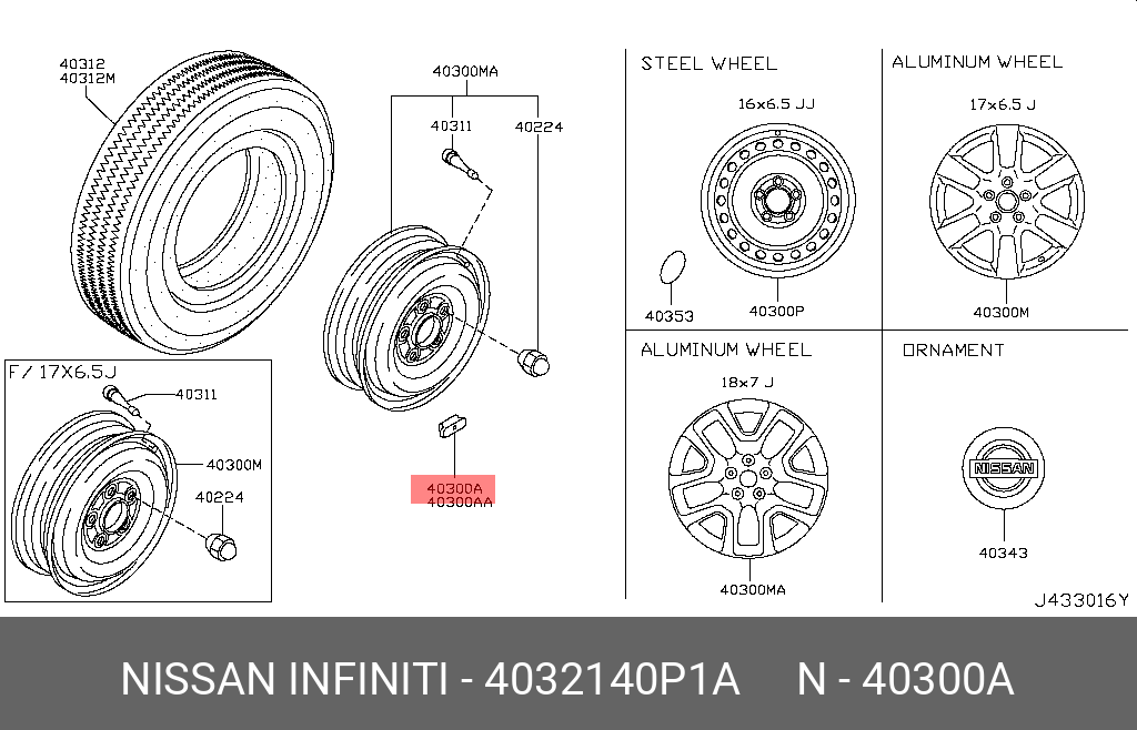 4032140P1A NISSAN BALANCE WEIGHT-WHEEL