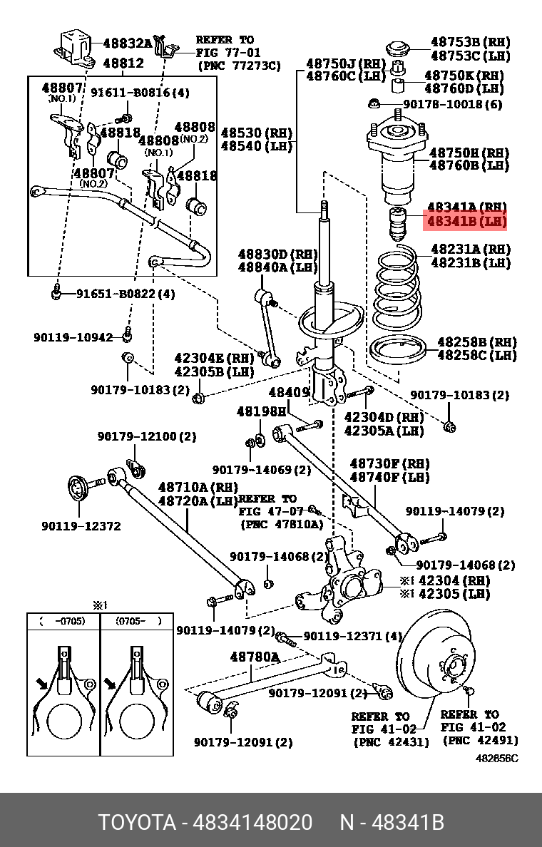 4834148020 TOYOTA ОТБОЙНИК РЕЗИНОВЫЙ