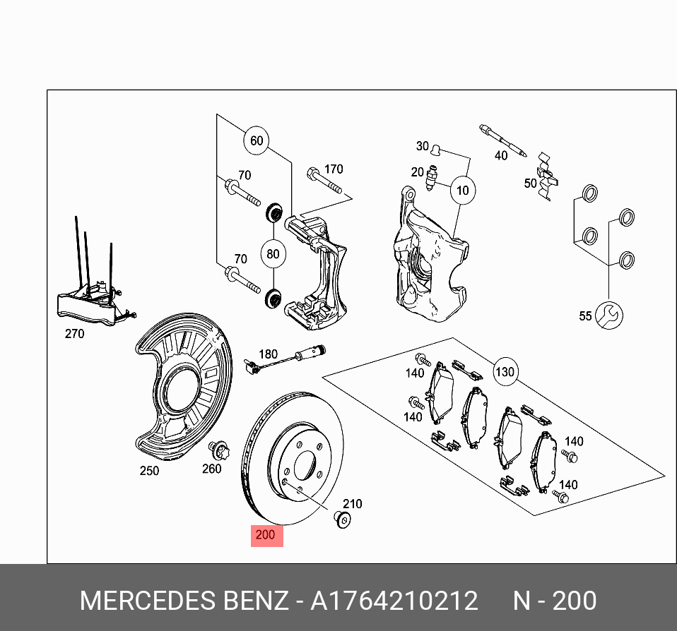 A1764210212 MERCEDES-BENZ Тормозной диск