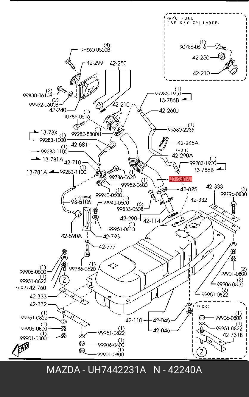 UH7442231A MAZDA Деталь