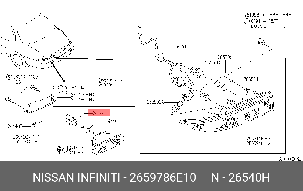 2659786E10 NISSAN SOCKET ASSY