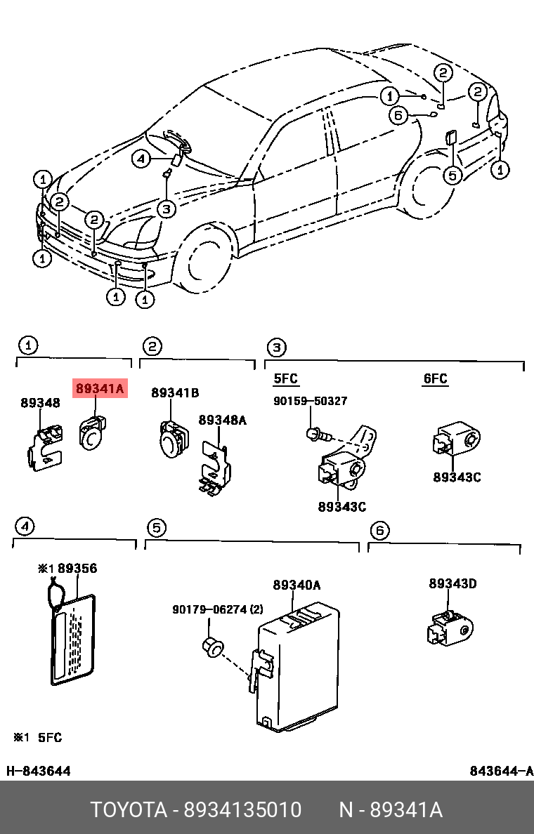 8934135010 TOYOTA ДАТЧИК ПАРКОВКИ купить в интернет-магазине AvtoTO