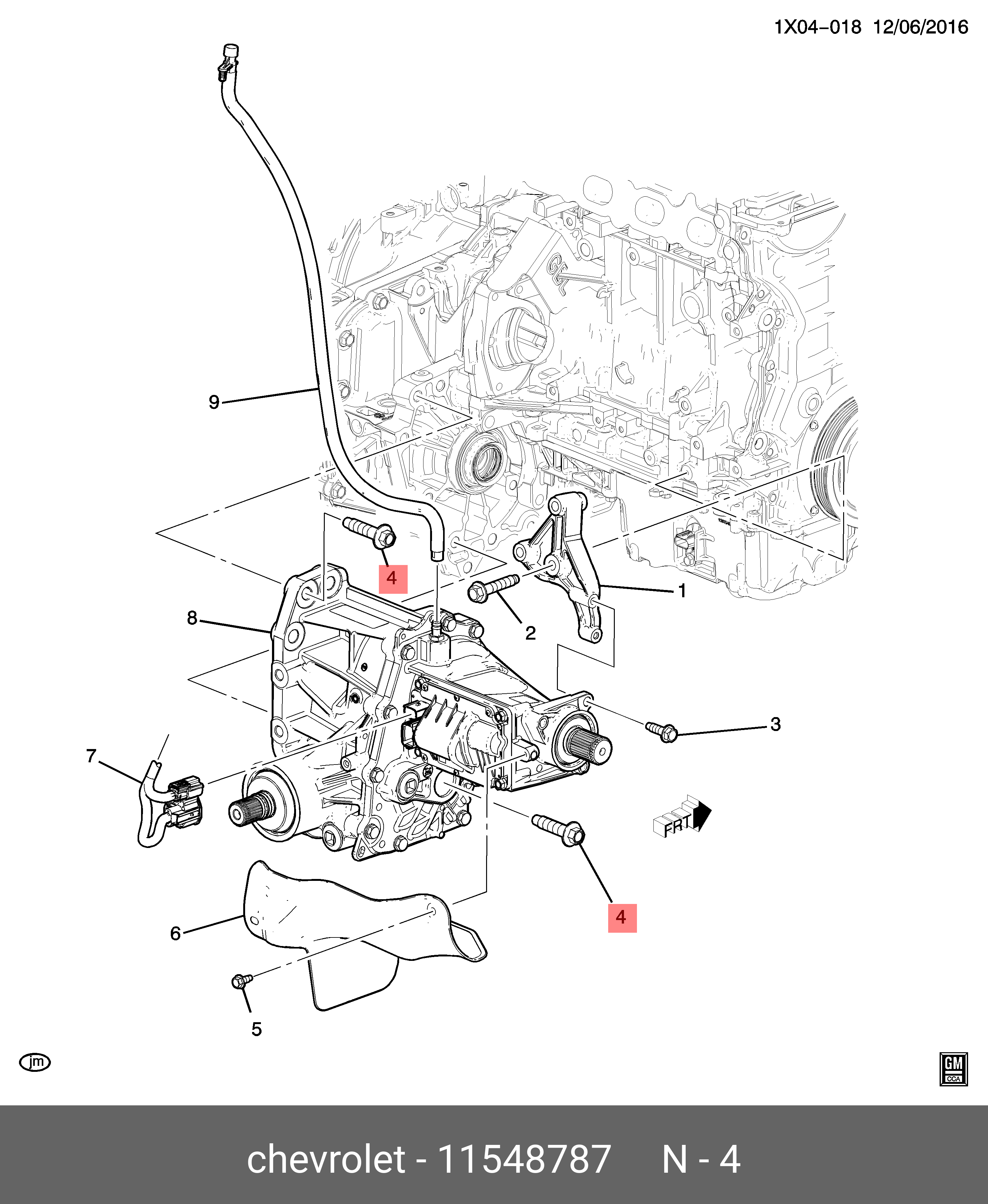 11548787 GENERAL MOTORS BOLT,PWR TRFER U