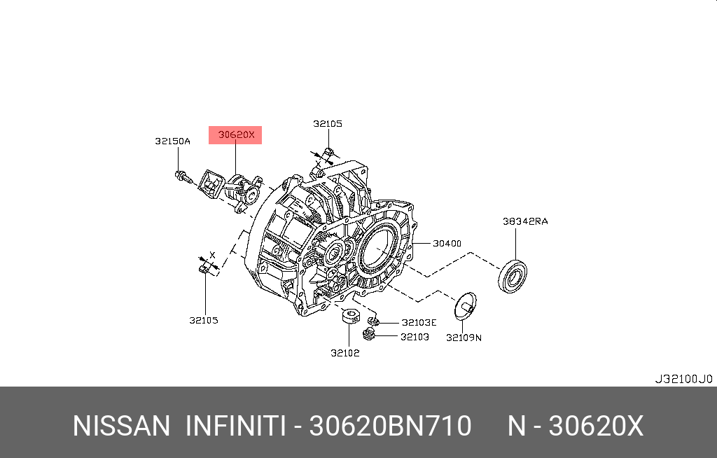 30620BN710 NISSAN Центральный выключатель, система сцепления