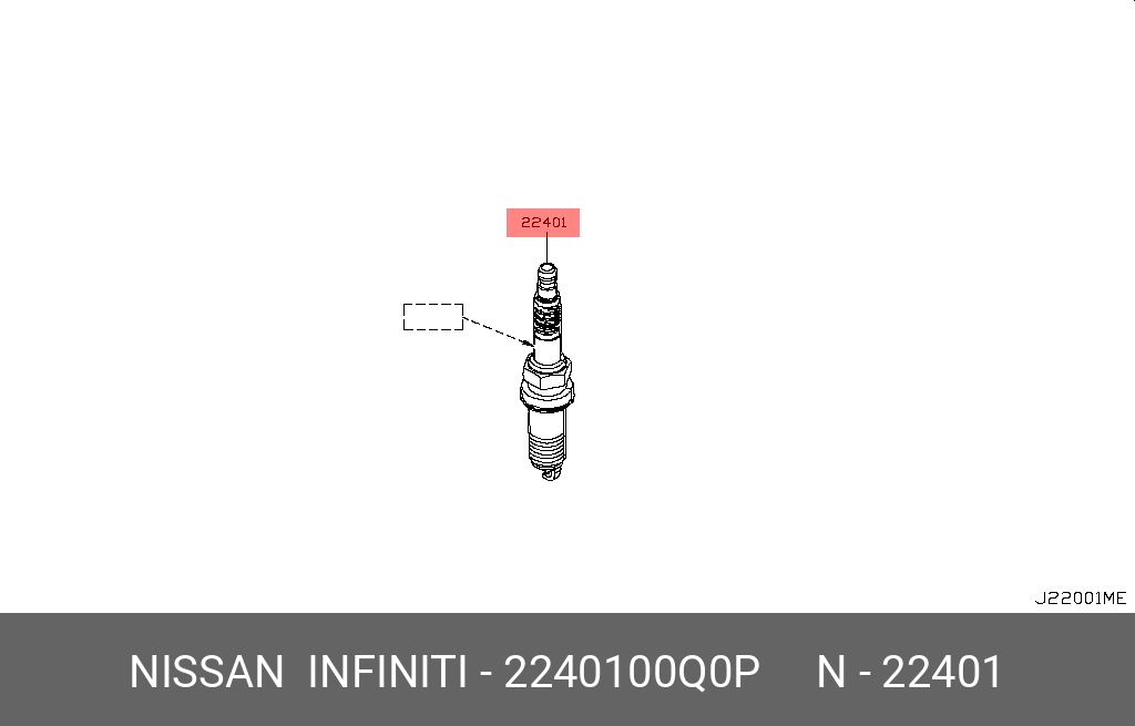 2240100Q0P NISSAN SPARK PLUG