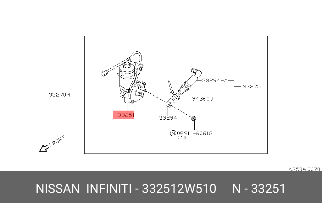 332512W510 NISSAN Деталь