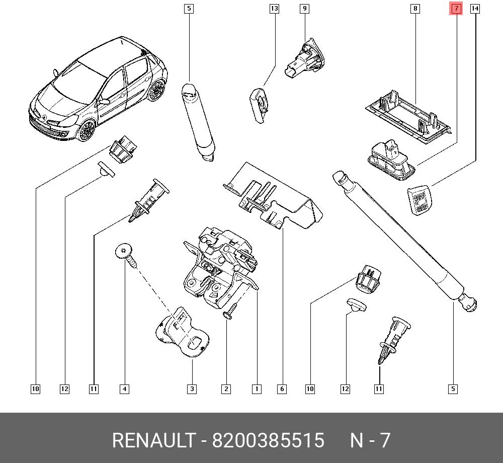 8200385515 RENAULT ЗАМОК ДВЕРИ