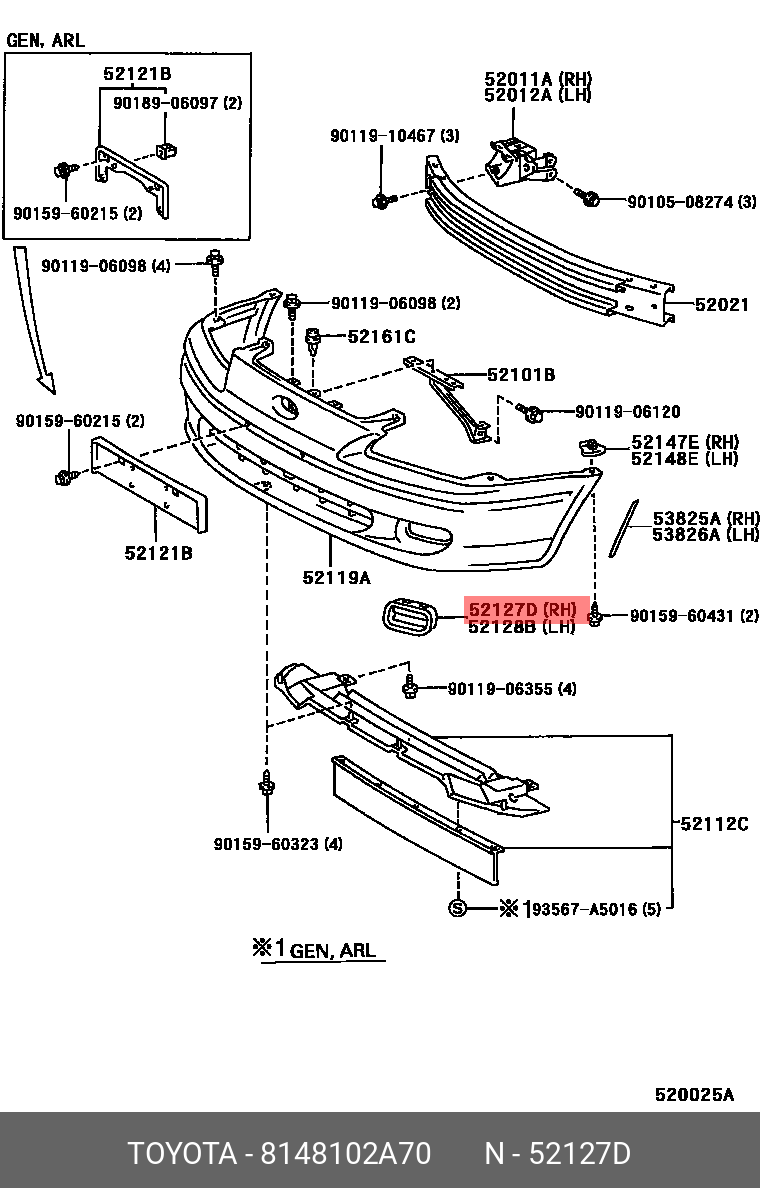 8148102A70 TOYOTA Заглушка буксировочной петли