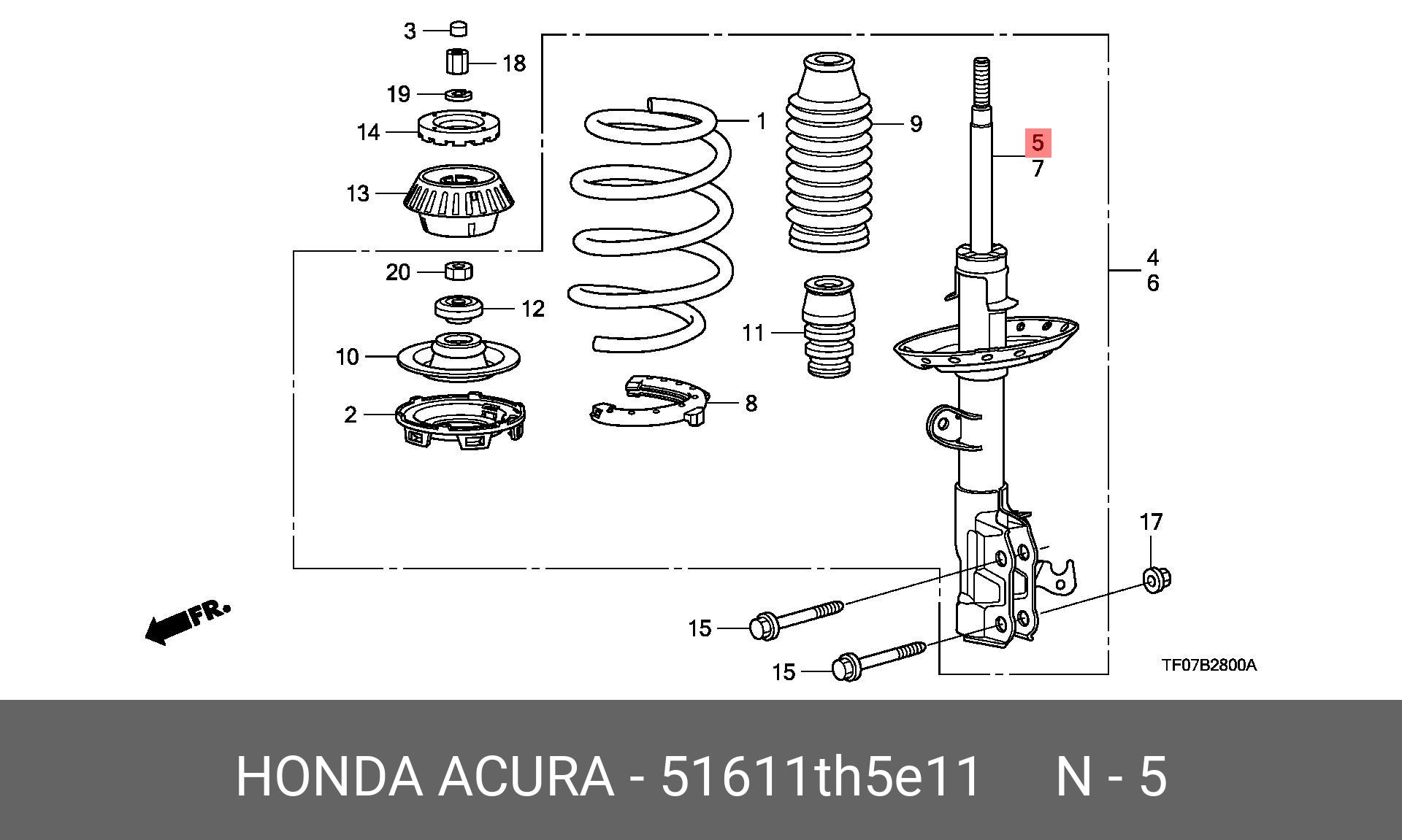 51611TH5E11 HONDA -