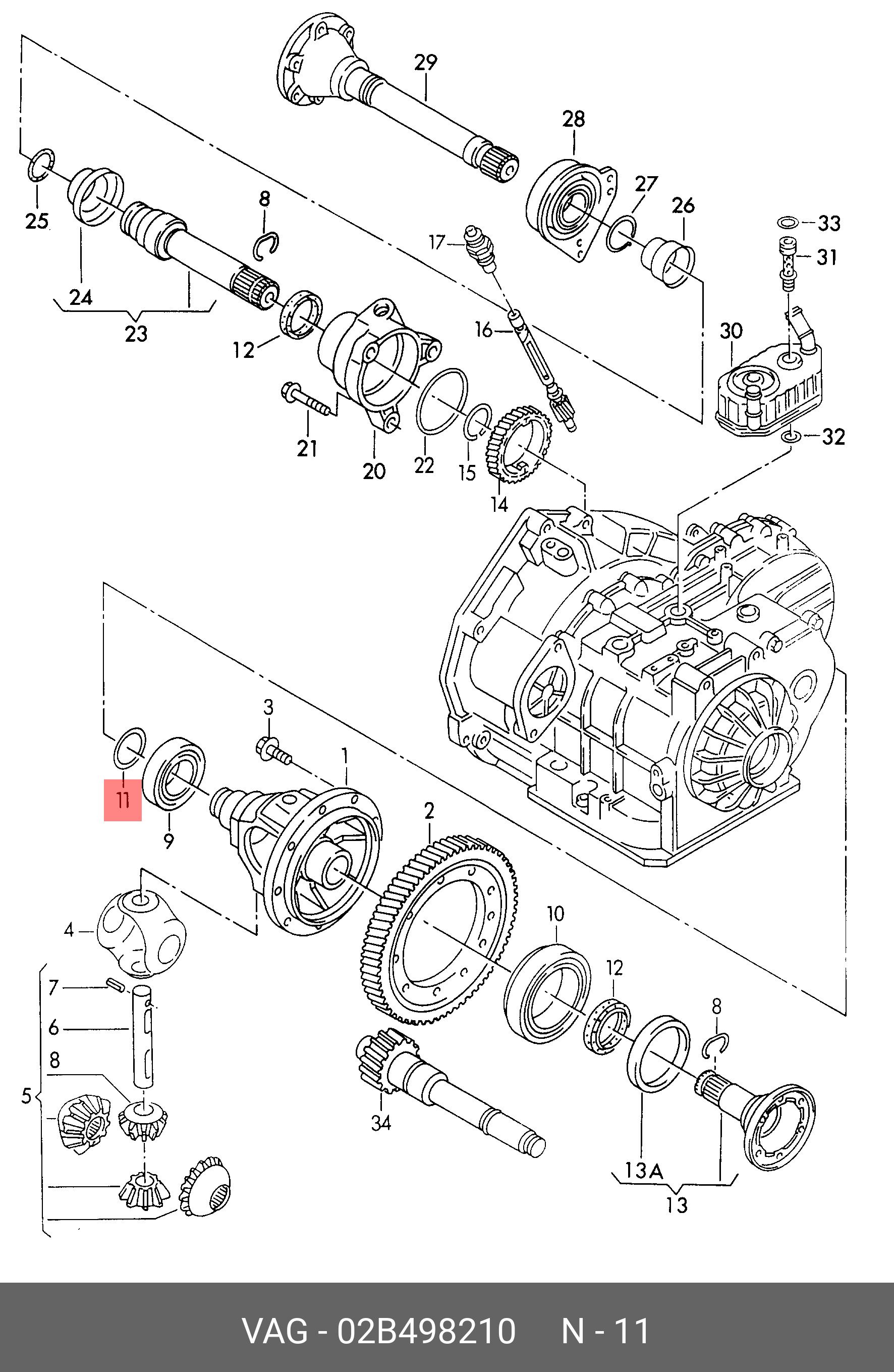 02B498210 VAG Шайба