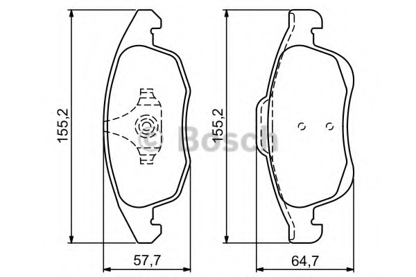 0986494235 BOSCH Колодки тормозные дисковые, комплект