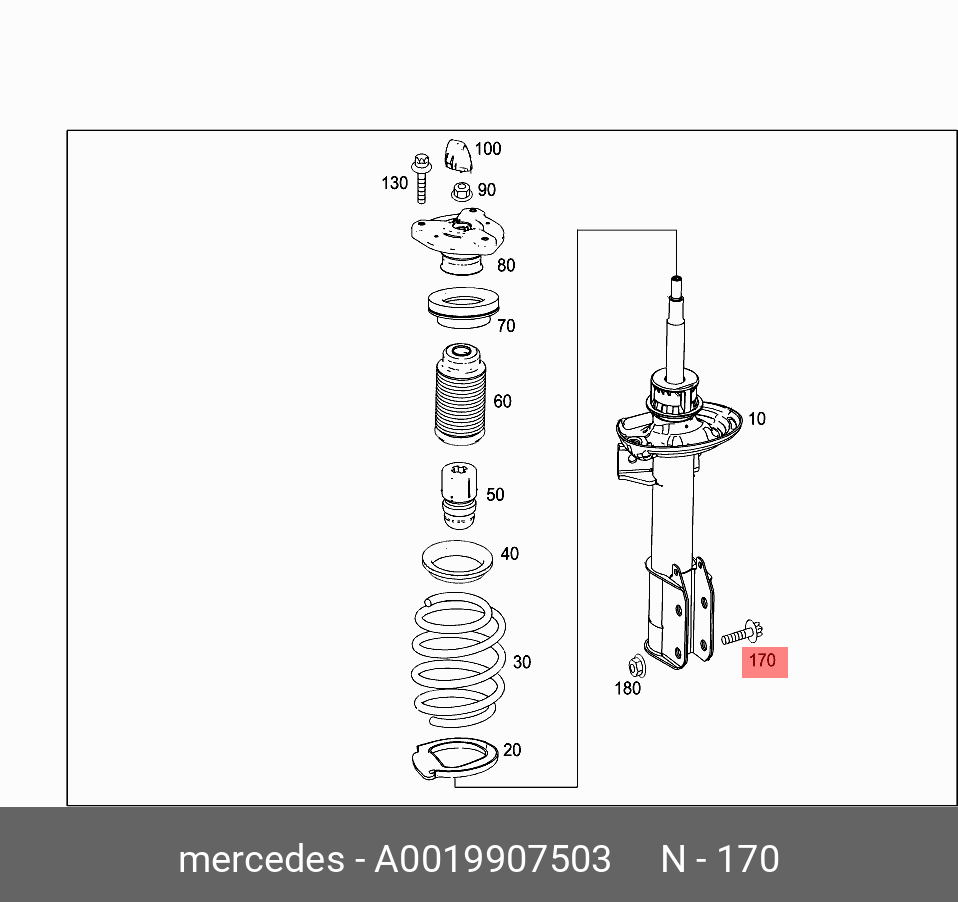A0019907503 MERCEDES-BENZ БОЛТ