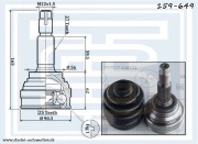 159649 STARKE ШРУС NISSAN PRIMERA (P10)   2,0   --06.96   без ABS