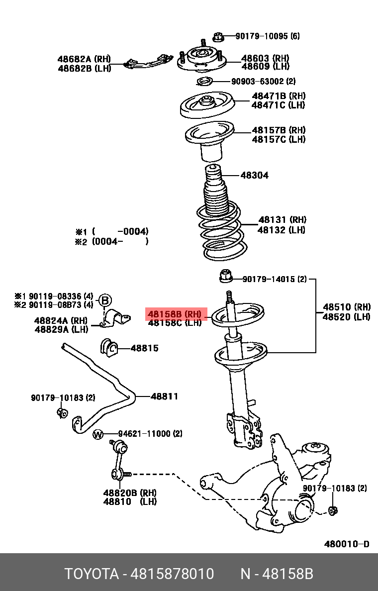 4815878010 TOYOTA ИЗОЛЯТОР ПРУЖИНЫ
