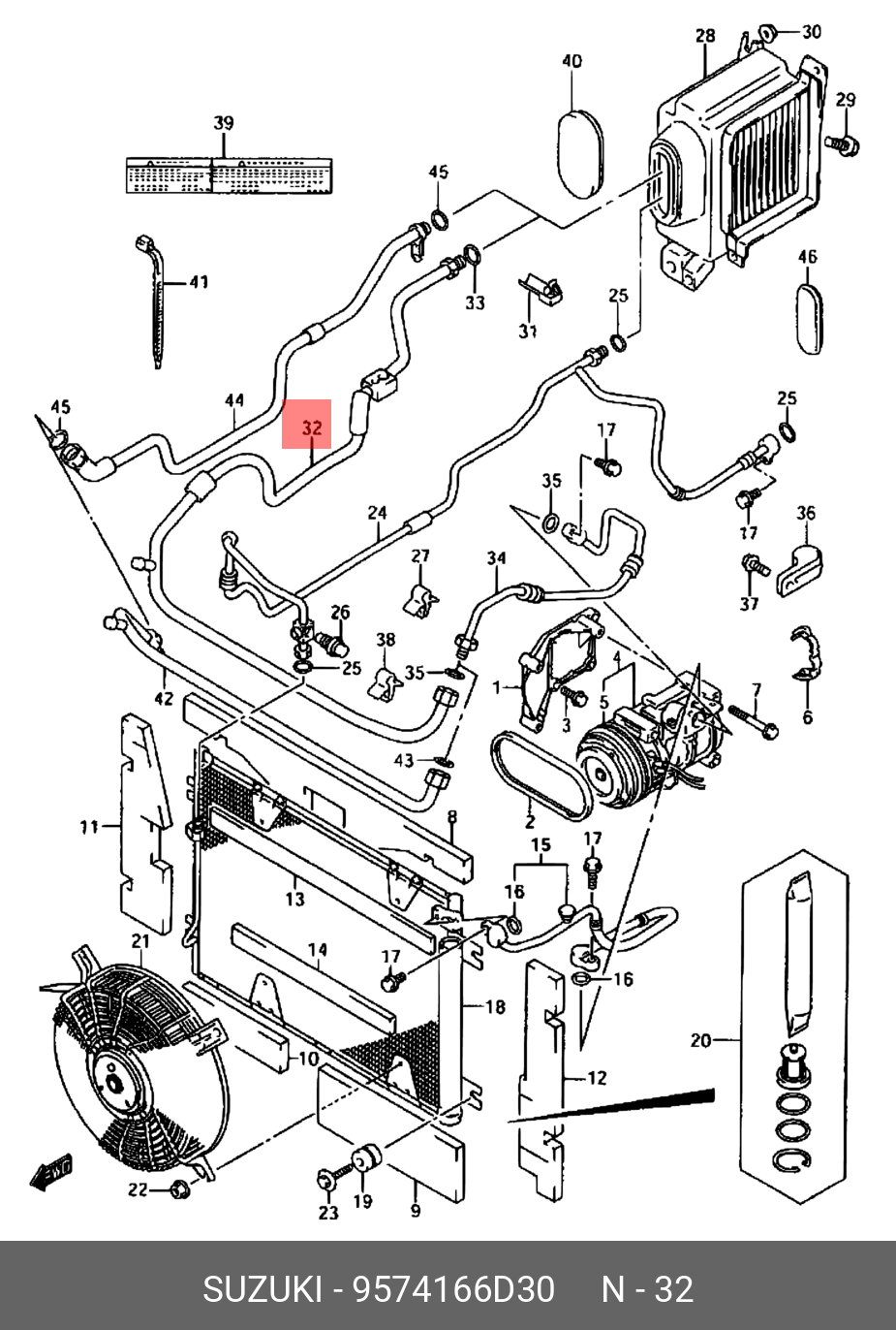 9574166D30 SUZUKI 