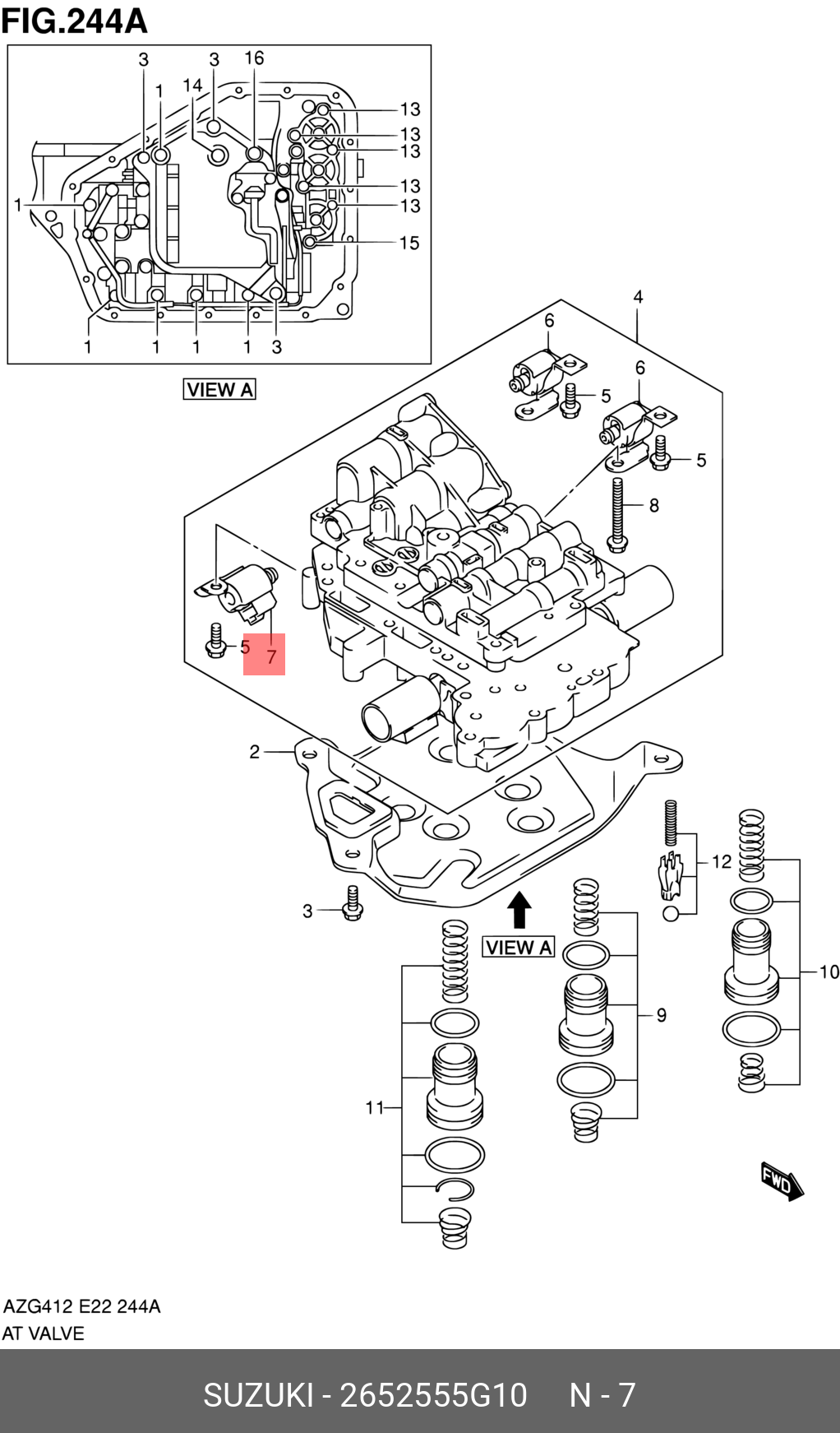 2652555G10 SUZUKI 