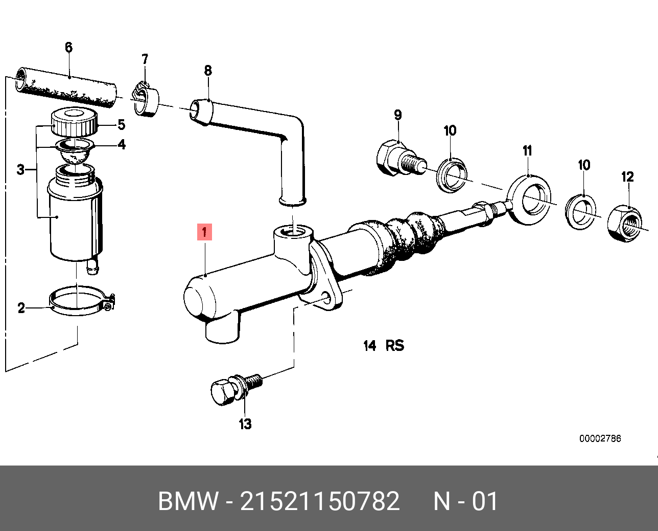 21521150782 BMW GEBERZYLINDER KUPPLUNG,Главный цилиндр, система сцепления,Master Cylinder, clutch
