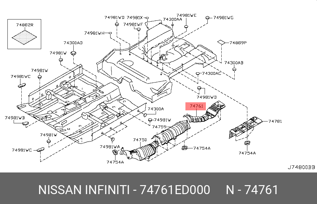 74761ED000 NISSAN 