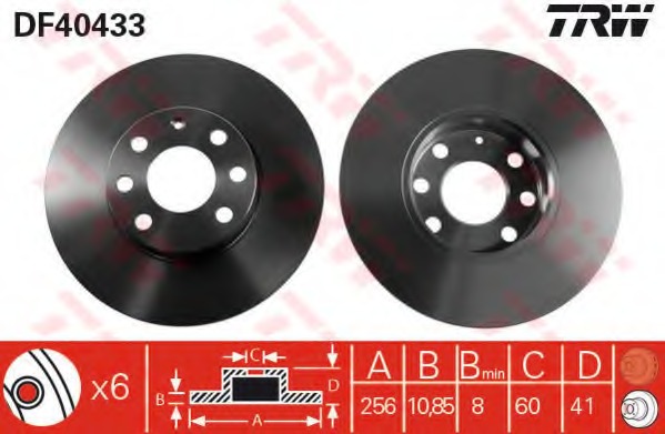 DF4043 TRW/LUCAS Тормозной диск