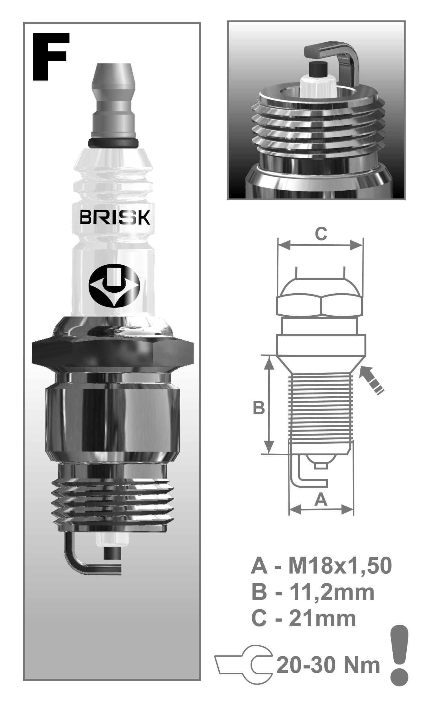FR14YC BRISK Свеча зажигания