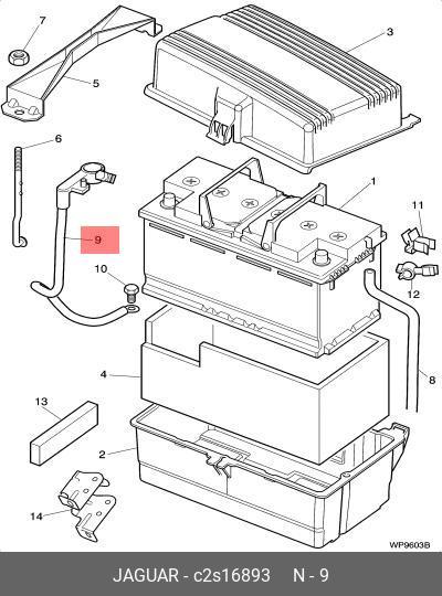 C2S16893 JAGUAR KABEL, BATTERIE,CABLE-BATTERY,KABEL, BATTERIE